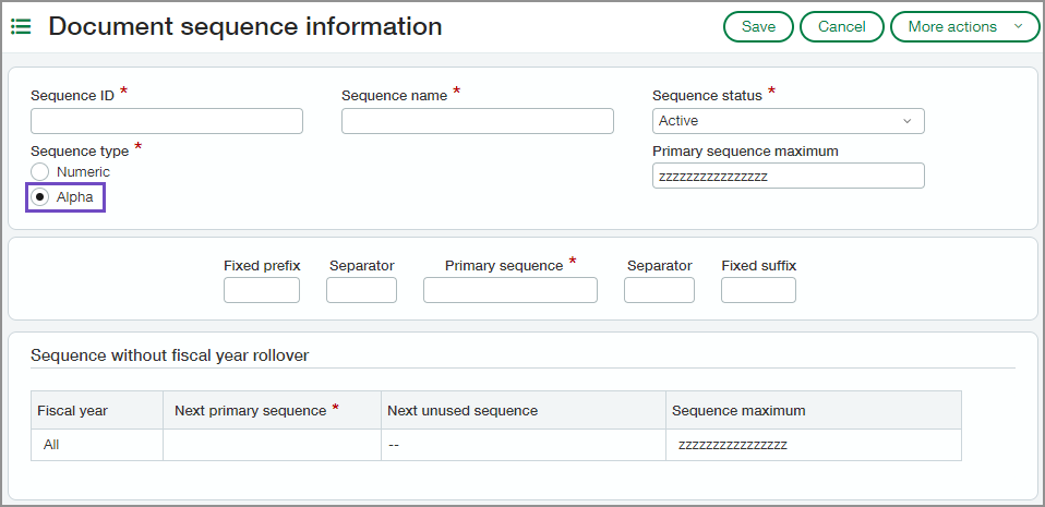 Alpha sequencing for reconciliation