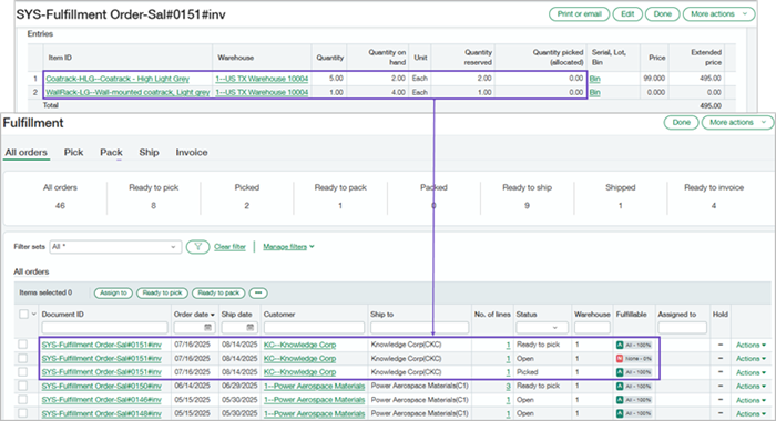 Pick available inventory quantity